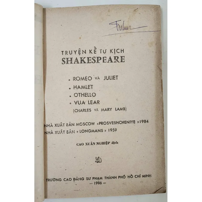 Truyện kể từ kịch Shakespeare, song ngữ Anh - Việt (có tranh vẽ minh họa) 931652