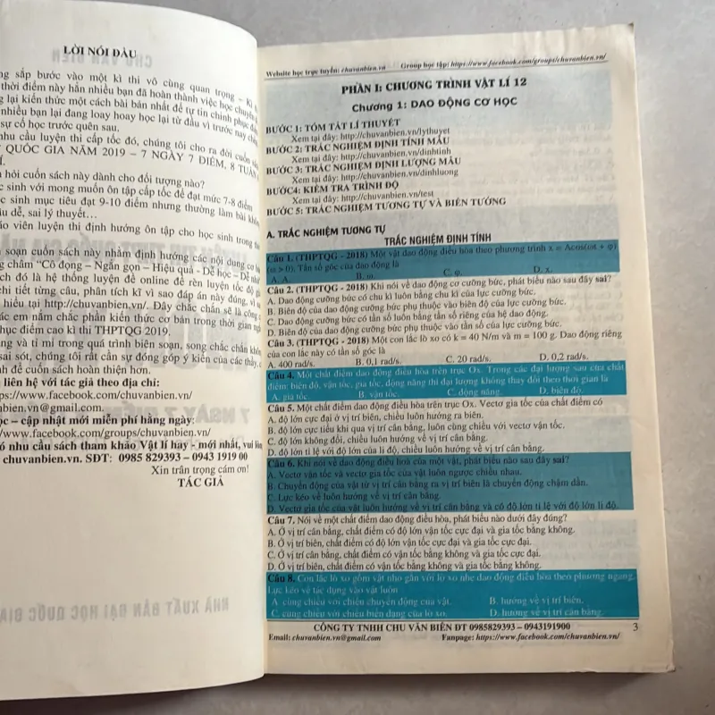 Luyện thi THPT quốc gia năm 2019 Môn Vật Lý - Chu Văn Biên 778983