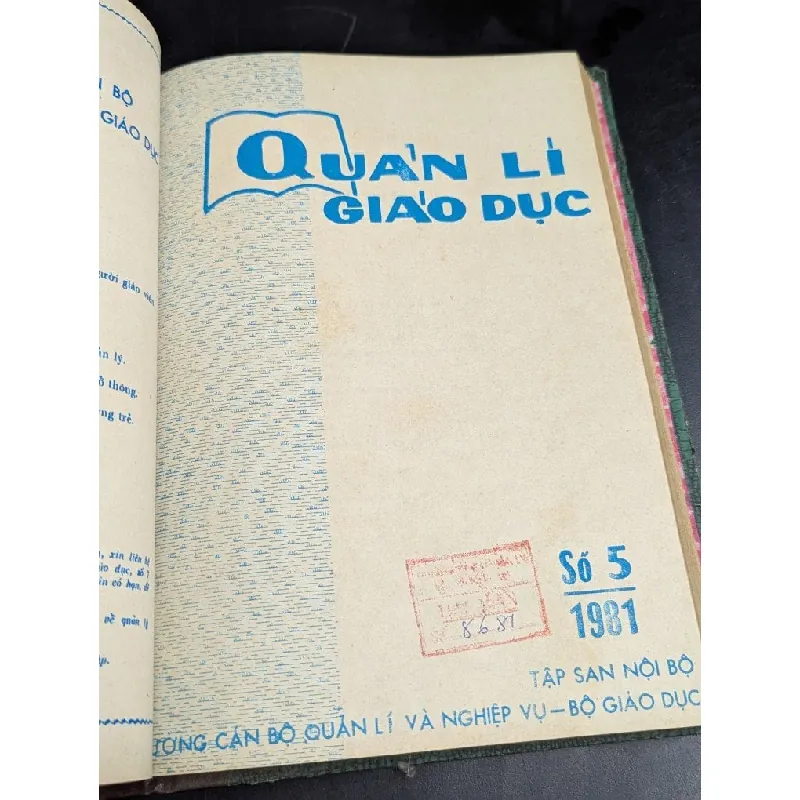 Tập san quản lý giáo dục - năm 1980 ( từ số 1 đến số 10 , có 1 số đôi ) 590923