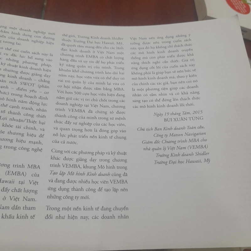 Tạo lập MÔ HÌNH KINH DOANH 501063