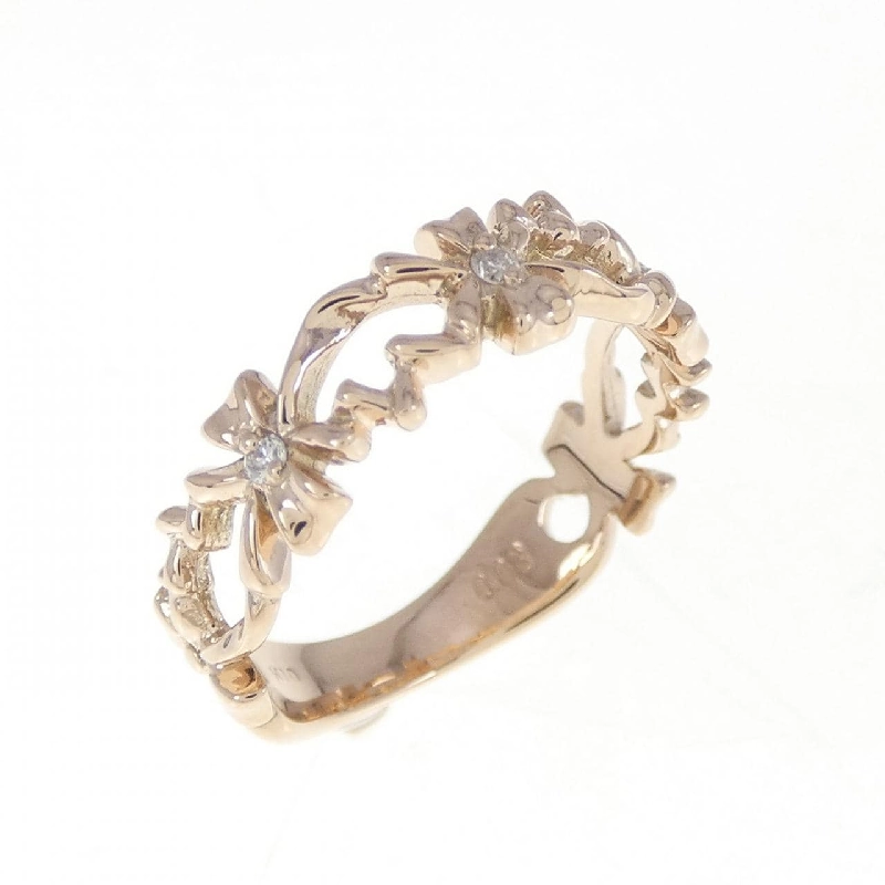 Nhẫn hồng ngọc K10PG với kim cương 0.03CT 673346