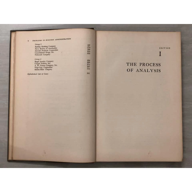 PROBLEMS IN BUSINESS ADMINISTRATION Analysis by the Case Method, Harvard University, 1964 454259