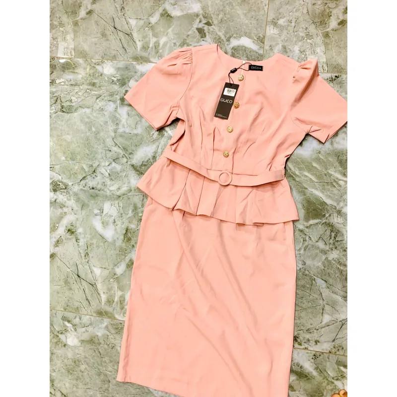 Đầm tiệc tiểu thư size XL hồng - GUCO 795852