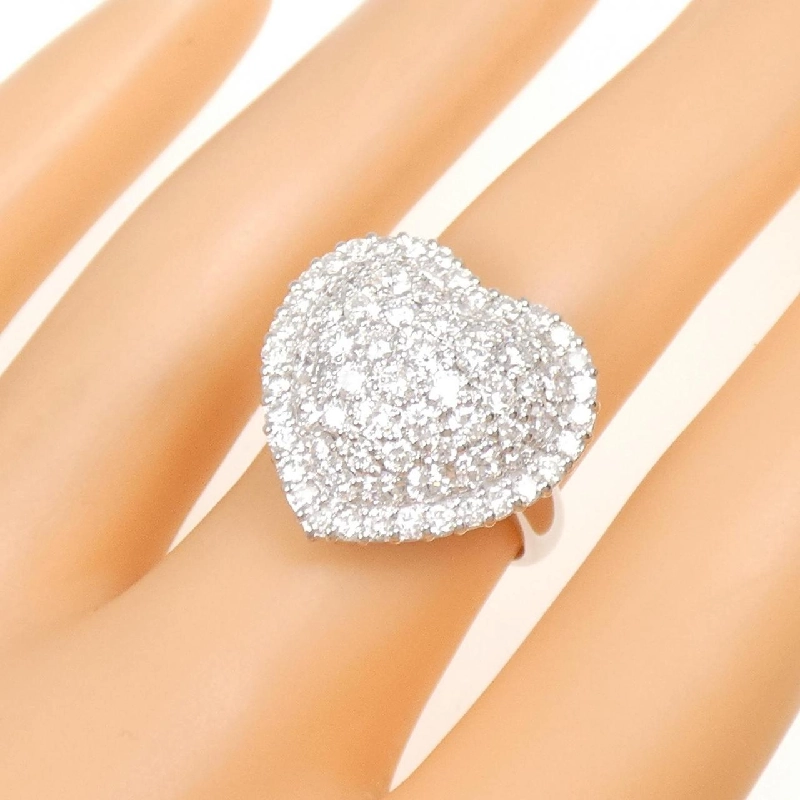 Nhẫn kim cương pavé hình trái tim PT900 2.04CT 670320