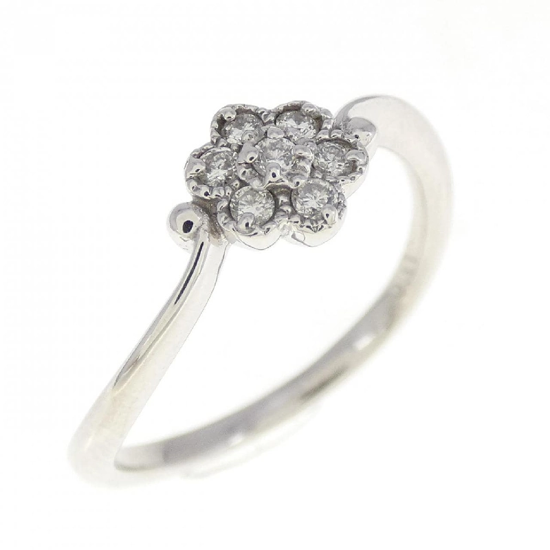 Nhẫn kim cương hoa K10WG 0.11CT - Hàng hiệu Authentic 856275