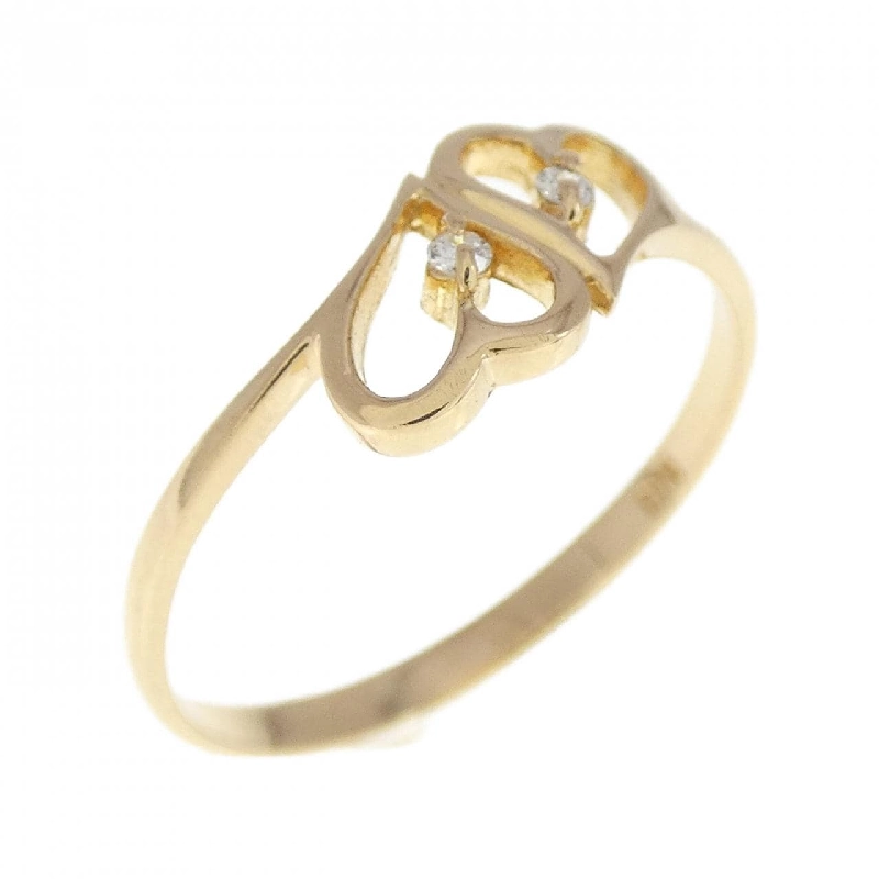 Nhẫn kim cương hình trái tim K18YG 673475