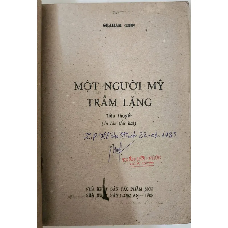 Tiểu thuyết MỘT NGƯỜI MỸ TRẦM LẶNG - Graham Greene 716180