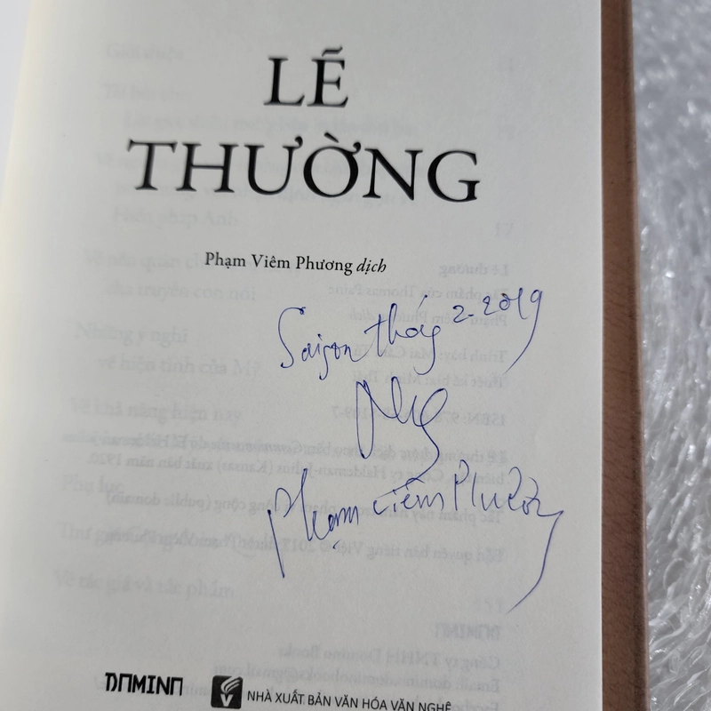 Lẽ thường | Thomas Paine. Chữ ký dịch giả Phạm Viêm Phương. Bìa cứng giới hạn 518445