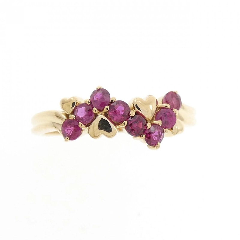 Nhẫn ruby K18YG hình trái tim 668596