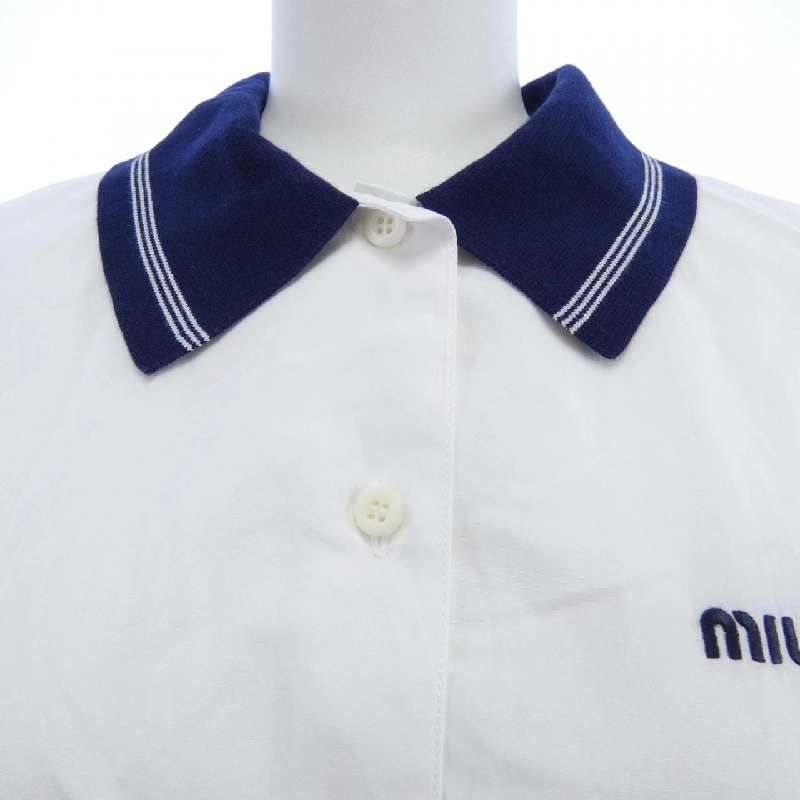ミュウミュウ MIU MIU Áo sơ mi poplin MK1857 SOOO 10RG S／S - Hàng hiệu Chính hãng 634947