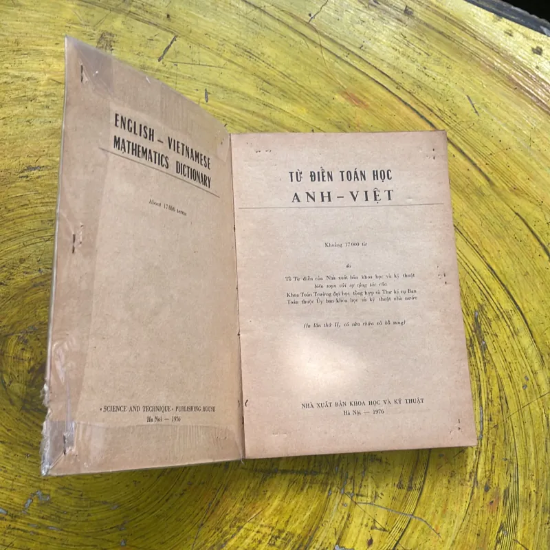 COMBO TỪ ĐIỂN TOÁN HỌC & TỪ ĐIỂN TOÁN HỌC ANH - VIỆT bản 1976-1977 753999