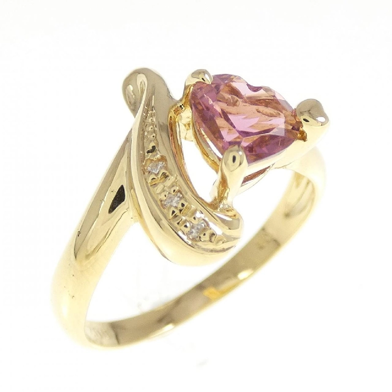 Nhẫn tourmaline K18YG hình trái tim 671512