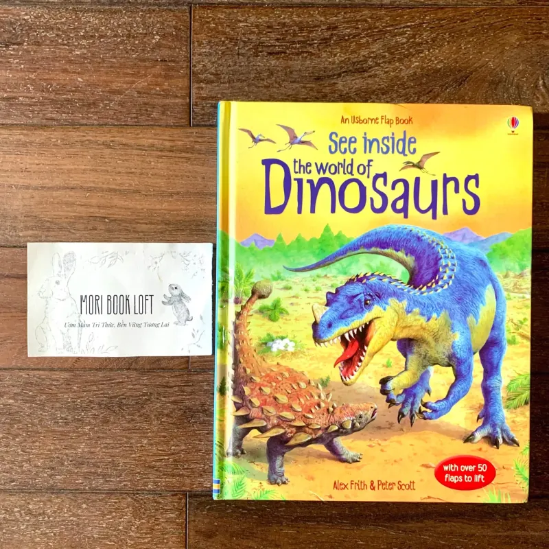 Sách ngoại văn See Inside the World of Dinosaurs, Used, Bìa cứng, Lật mở 756493