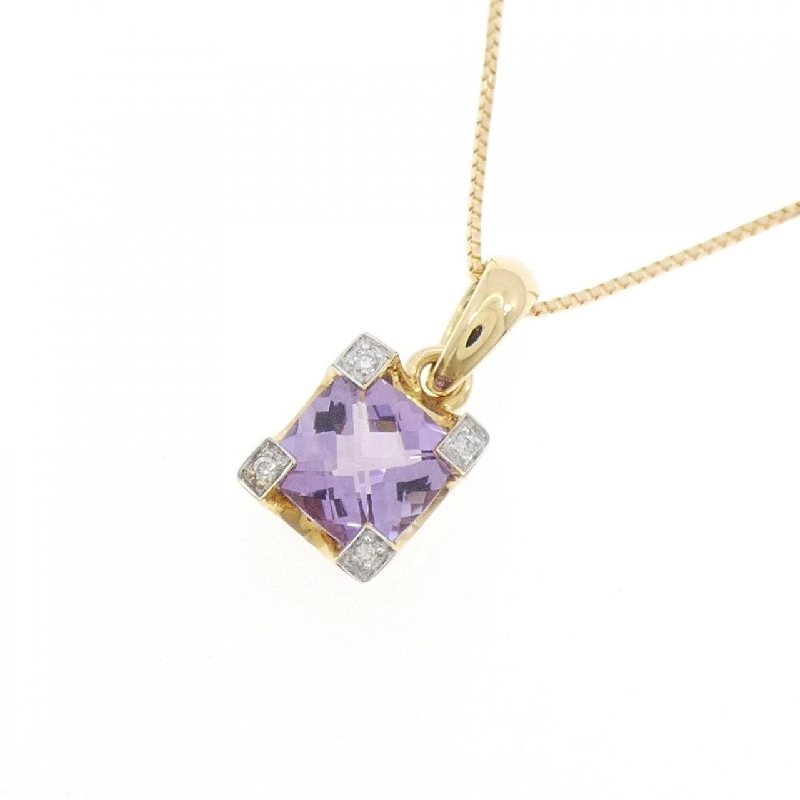 Dây chuyền Amethyst 750YG/750WG/K18YG - Hàng hiệu Authentic 866642