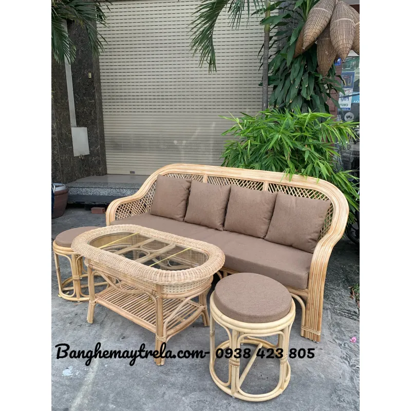 Sofa mây phòng khách nhỏ gọn 610430