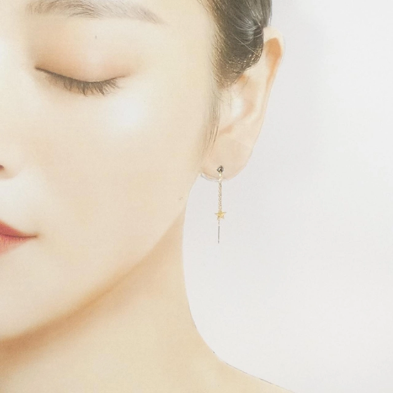 K18YG Bông tai hình sao - Hàng hiệu Chính hãng 871086