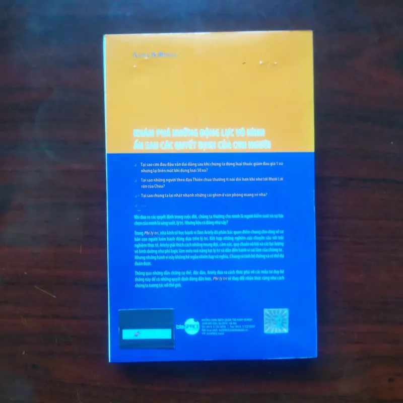 [Sách Tâm Lý Học Hành Vi] Phi Lý Trí (Dan Ariely) 991195