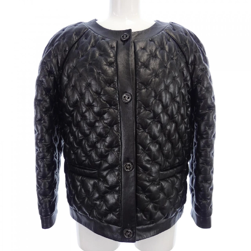 【Khuyến mãi】Áo khoác da CHANEL 643240