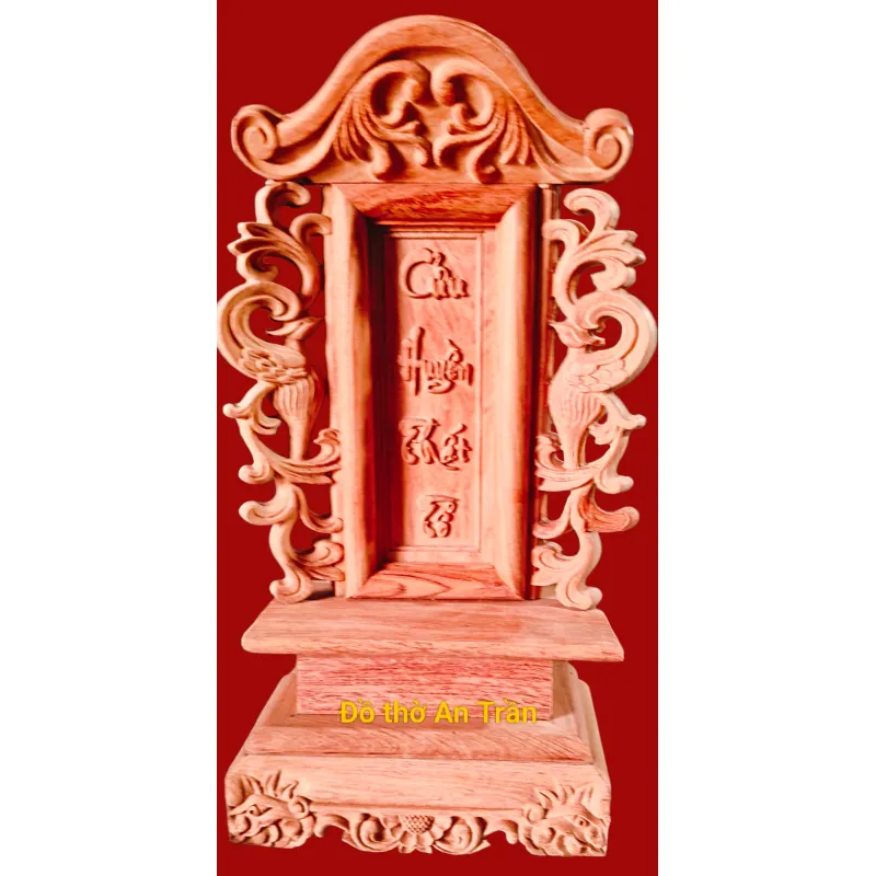 Bài vị gỗ hương trạm khắc tinh sảo cao 41cm; 50cm và 60 cm 750938