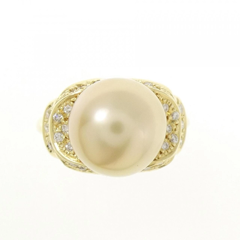 Nhẫn ngọc trai trắng K18YG 10.6mm - Hàng hiệu Authentic 851162