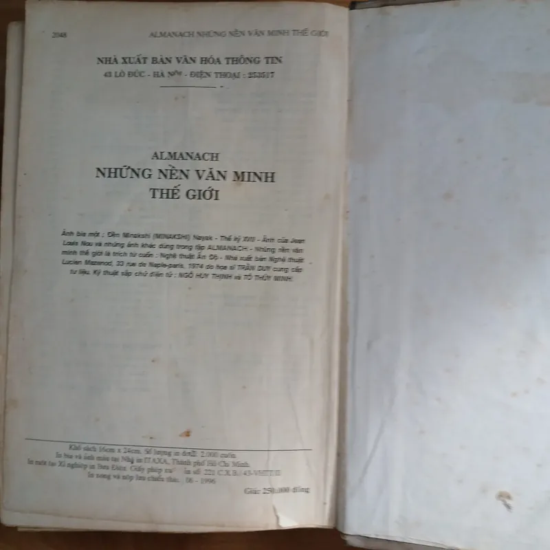 ALMANACH - NHỮNG NỀN VĂN MINH THẾ GIỚI (XB 1996) 544895