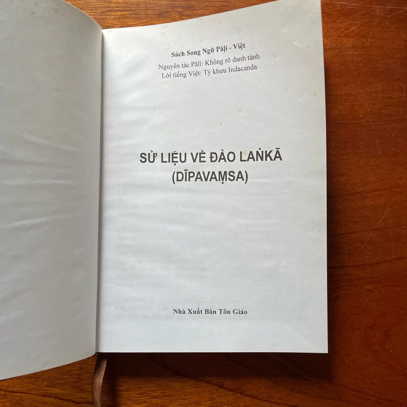 II Sách Song Ngữ Pali Việt - Sử Liệu Về Đảo Lanka (DIPAVAMSA) - 2010 475957