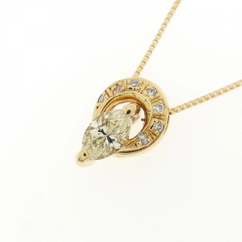 K18YG Dây chuyền kim cương 0.34CT - Hàng hiệu Chính hãng 860123