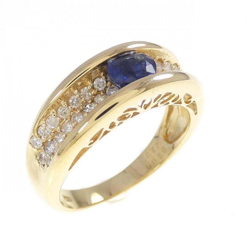 Nhẫn Sapphire K18YG 0.53CT - Hàng hiệu Chính hãng 853422