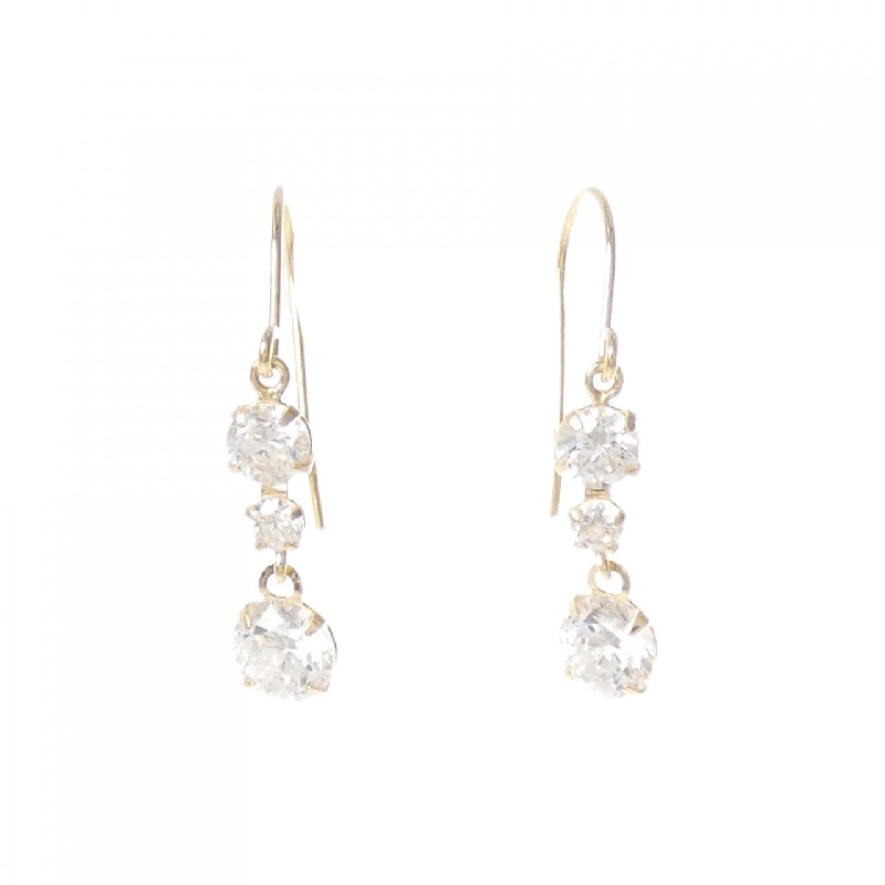 K18YG Bông tai Cubic - Hàng hiệu Chính hãng 870822