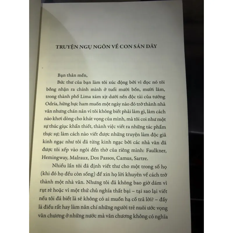 Thư gửi nhà tiểu thuyết trẻ - Maria Vargas Llosa 1027073