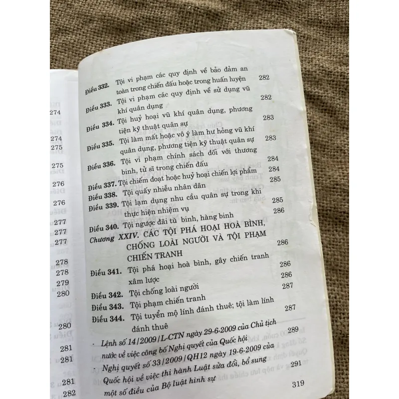 Bộ luật hình sự 1999, được bổ sung sửa đổi 2009 937462