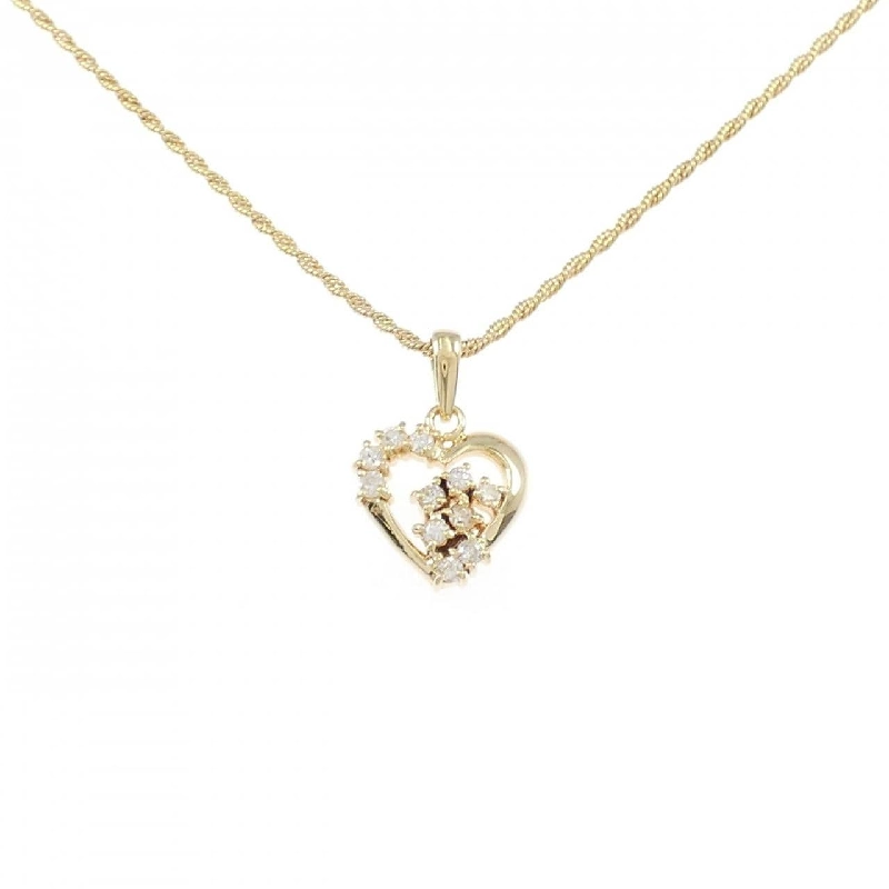 K18YG Dây chuyền trái tim kim cương 0.22CT - Hàng hiệu Authentic 859200