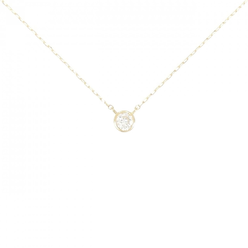 K18YG Solitaire Dây chuyền kim cương 0.10CT - Hàng hiệu Chính hãng 865004