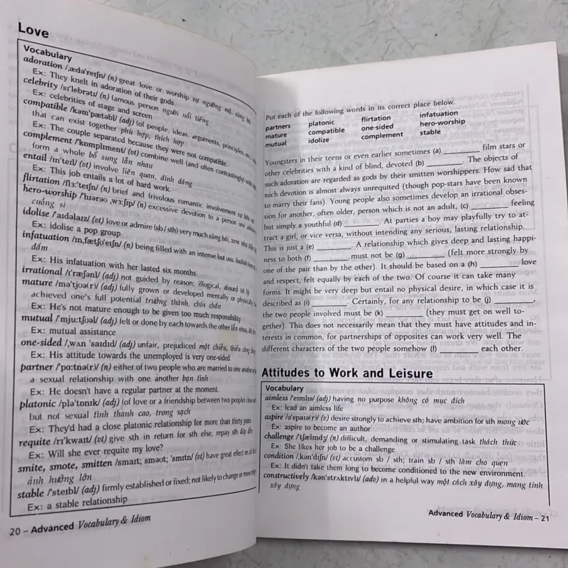 Advanced Vocabulary & Idiom - Nguyễn Thành Yến 985884