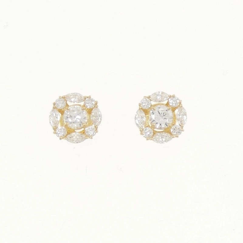 K18YG Bông tai kim cương 0.209CT 0.204CT F SI2 Tốt - Hàng hiệu Chính hãng 874853