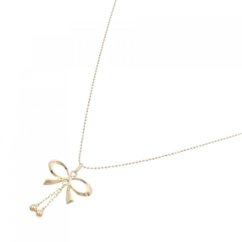 K18YG Dây chuyền hình ruy băng - Hàng hiệu Chính hãng 858417