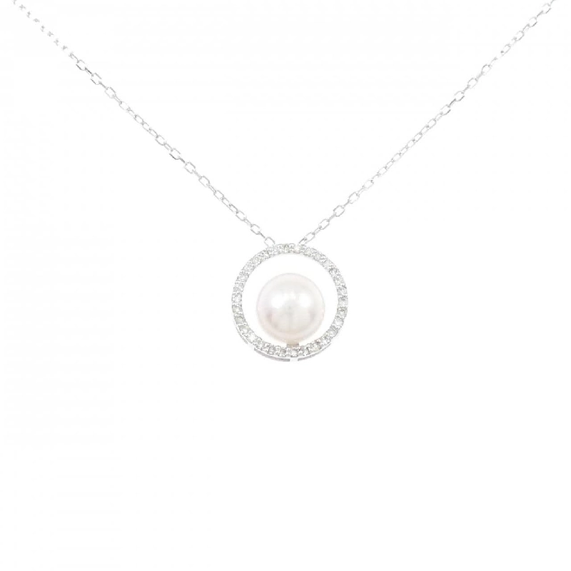 K18WG Ngọc trai Akoya Dây chuyền 7.1mm - Hàng hiệu Chính hãng 857528