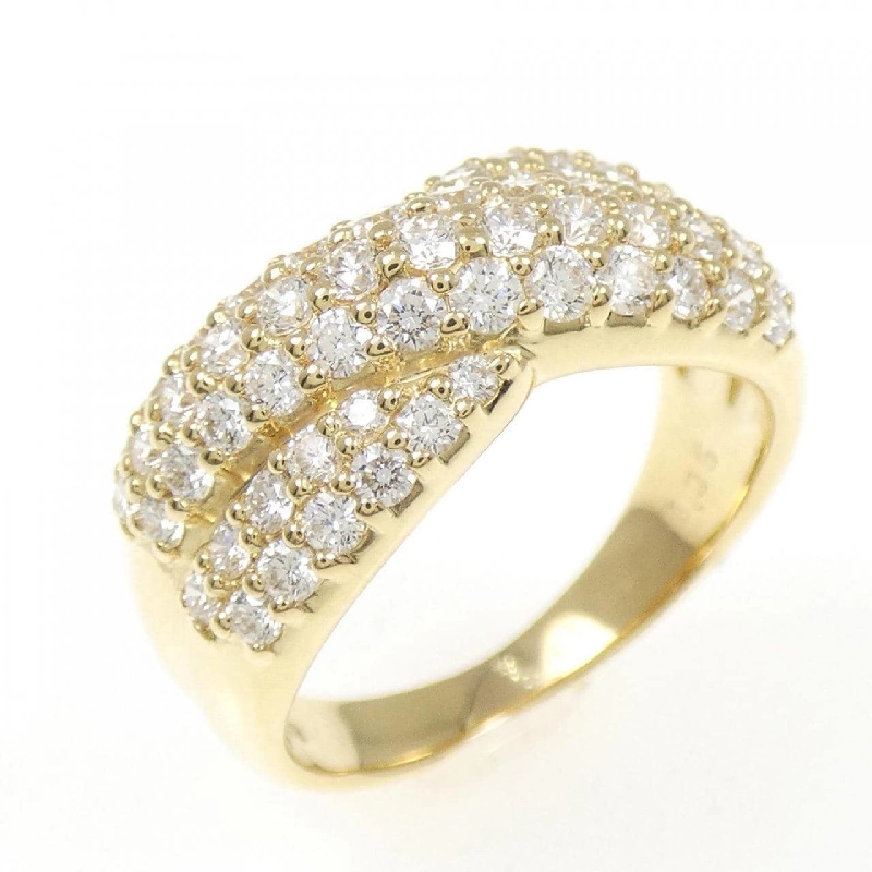 Nhẫn kim cương Pavé K18YG 1.05CT - Hàng hiệu Chính hãng 853659