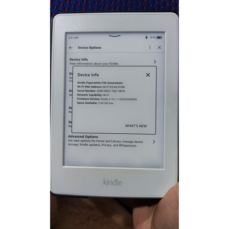 Máy đọc sách kindle paperwhite 3 trắng 4gb 141104