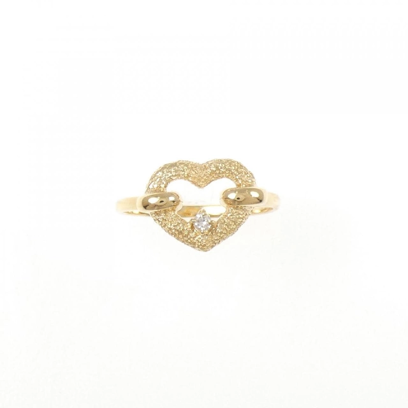 Nhẫn kim cương hình trái tim K18YG 669508