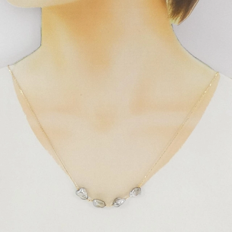 K18YG Ngọc trai đen dây chuyền - Hàng hiệu Authentic 848155