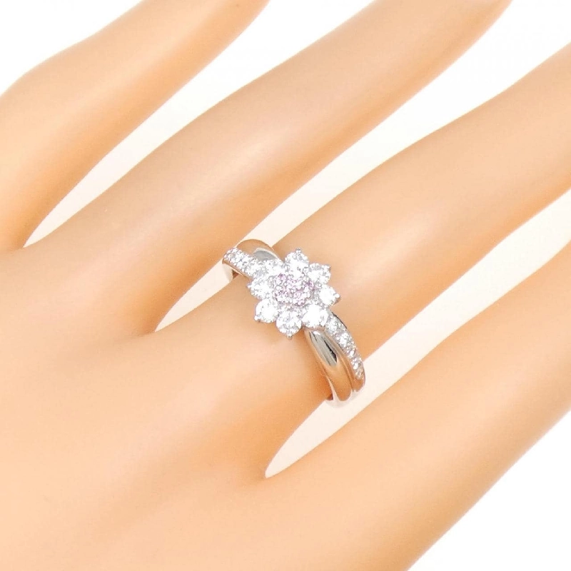 Nhẫn kim cương hồng PT900 hoa 0.07CT 671943