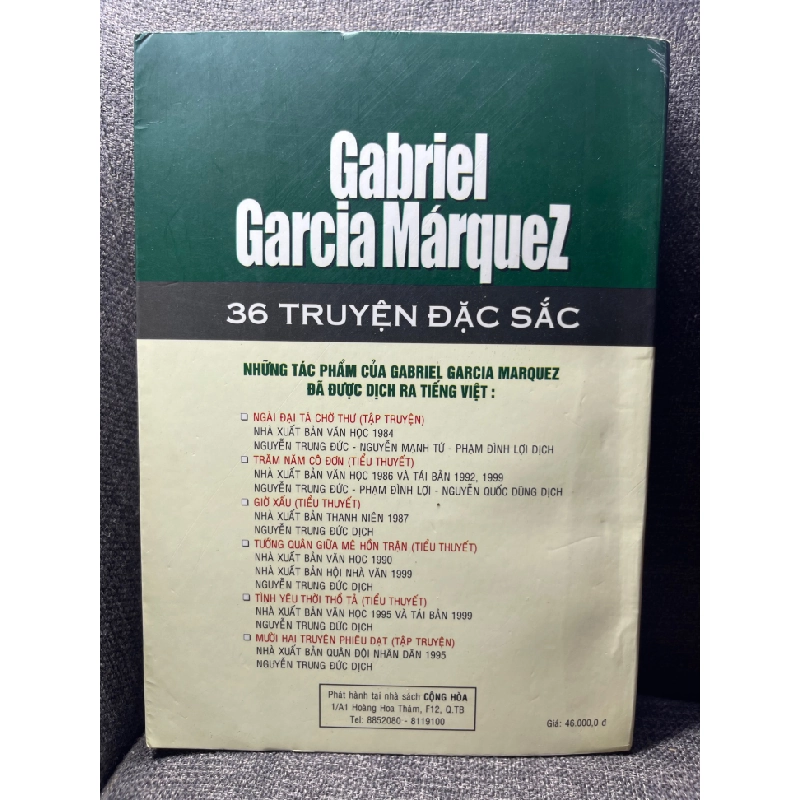 36 truyện đặc sắc Gabriel Garcia Marquez 2001 mới 70% bẩn viền mọt nhỏ HPB0205 182062