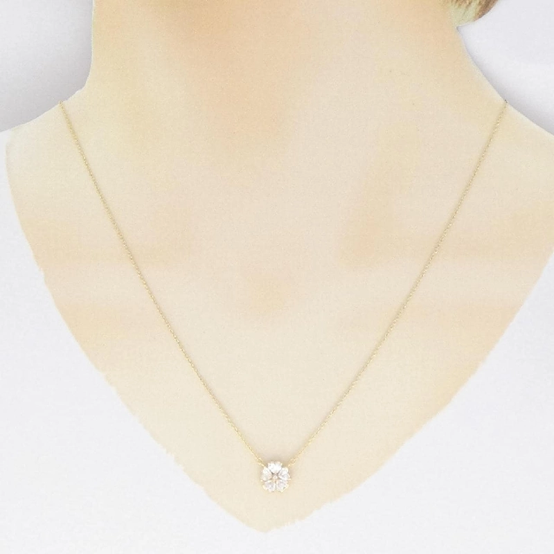 K18YG Hoa Hồng Kim Cương Dây Chuyền 0.74CT - Hàng hiệu Chính hãng 868397