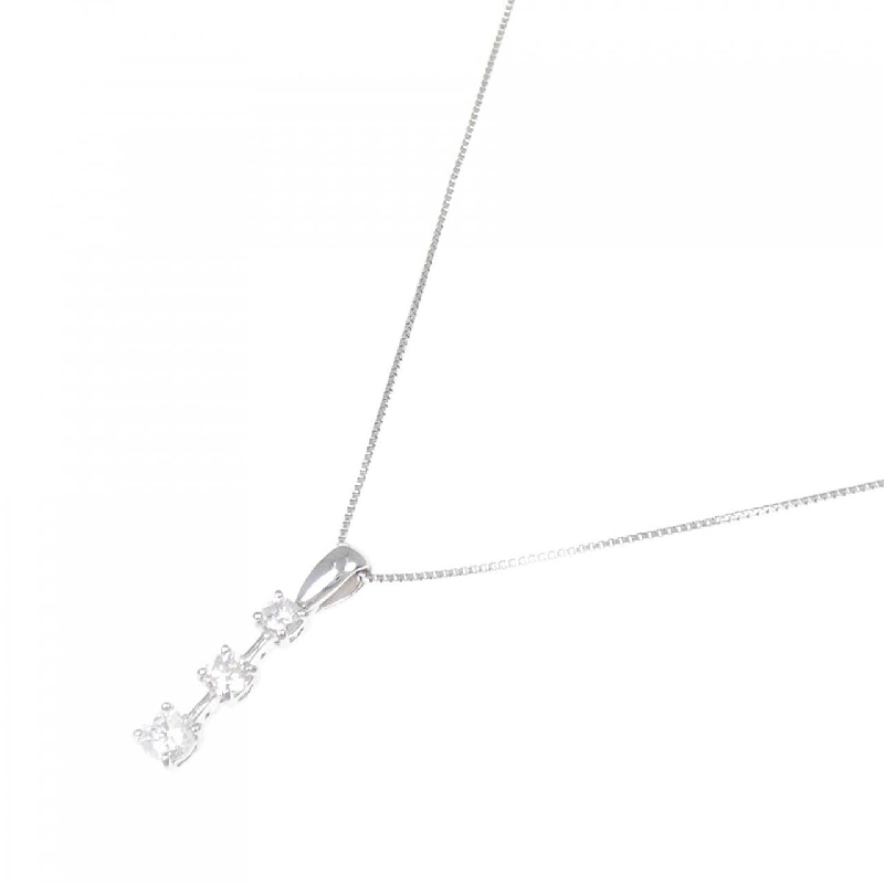 K18WG Dây chuyền kim cương ba viên 0.50CT - Hàng hiệu Chính hãng 860688