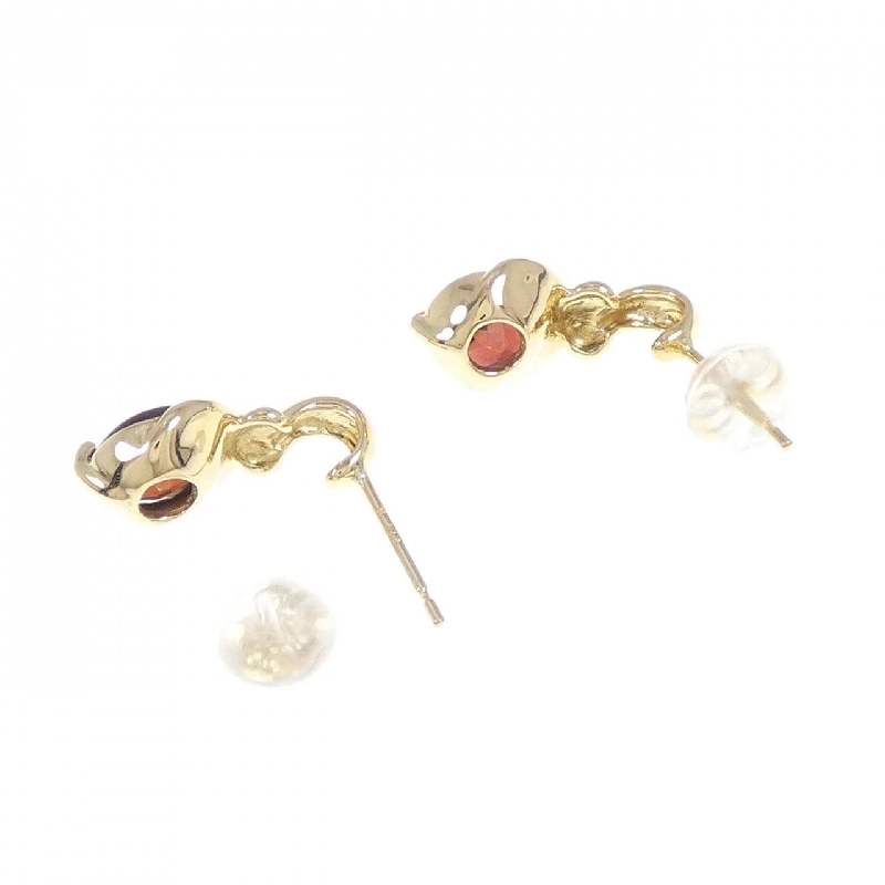 K18YG Garnet Bông tai - Hàng hiệu Authentic 871586