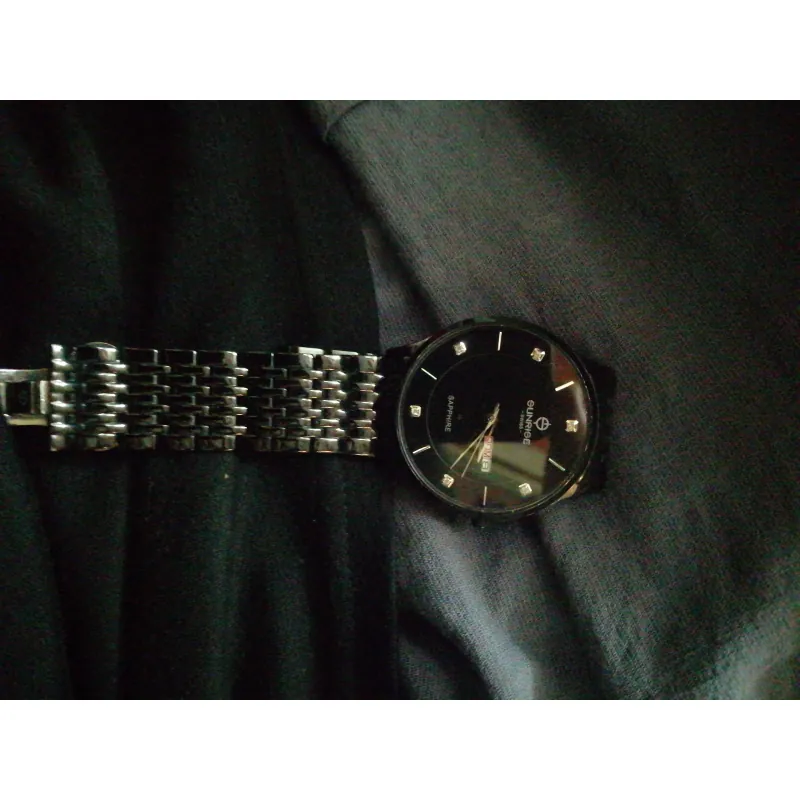 Đồng hồ nữ SUNRINGO kim loại dây đeo thép không gỉ đen 1031734