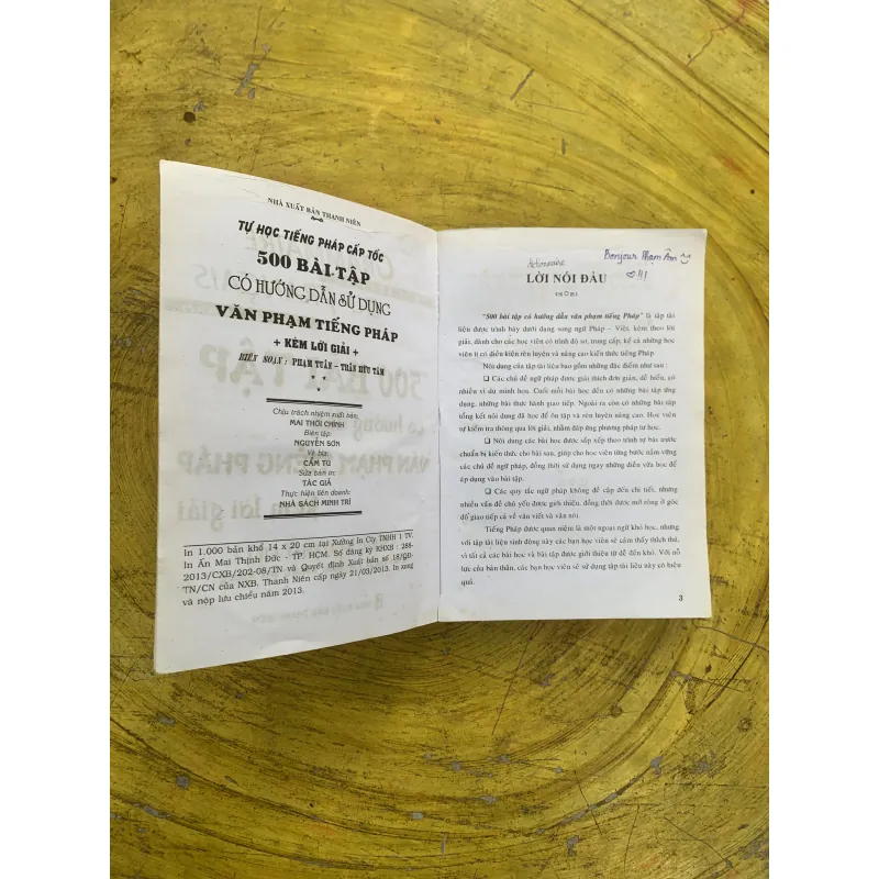 500 BÀI TẬP CÓ HƯỚNG DẪN VAWN PHẠM TIẾNG PHÁP KÈM LỜI GIẢI SONG NGỮ PHÁP - VIỆT 799938