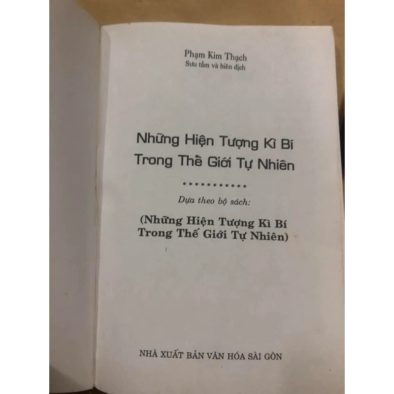 Sách Những hiện tường kì bí trong thế giới tự nhiên - Phạm Kim Thạch sưu tầm, biên dịch 307059