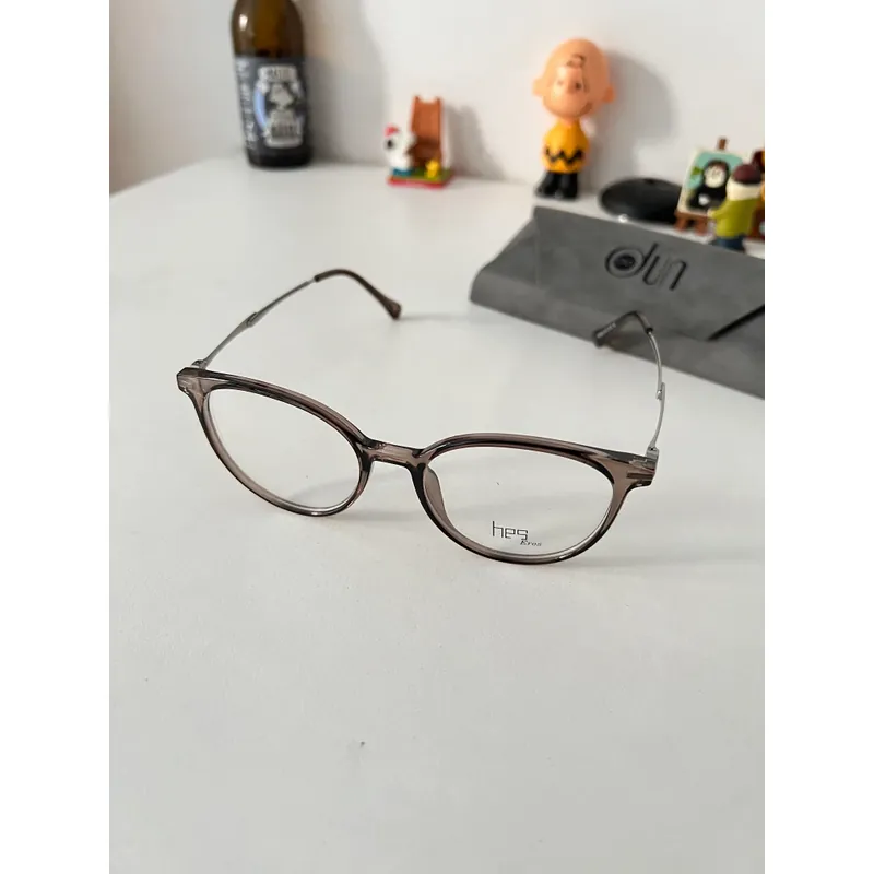 Kính mắt oval màu nâu đậm, kính cận 559839